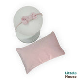 Baby Velvet Posing Pillow with Bow Hairband SR087 | NB | Light Pink